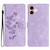 iPhone 17 Flower Butterfly Embossing Pattern Leather Phone Case - Purple