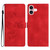 iPhone 17 Flower Butterfly Embossing Pattern Leather Phone Case - Red