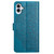 iPhone 17 Flower Embossed Leather Phone Case - Blue