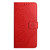 iPhone 17 Flower Embossed Leather Phone Case - Red