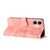 iPhone 17 Flower Embossing Pattern Leather Phone Case - Pink