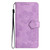 iPhone 17 Flower Embossing Pattern Leather Phone Case - Purple