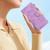 iPhone 17 Flower Embossing Pattern Leather Phone Case - Purple