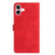 iPhone 17 Flower Embossing Pattern Leather Phone Case - Red