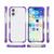 iPhone 17 Four-corner Shockproof TPU Hybrid Acrylic Phone Case - Purple