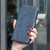 iPhone 17 Four-leaf Embossed Leather Phone Case - Blue