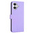 iPhone 17 Four-leaf Embossed Leather Phone Case - Purple