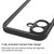 iPhone 17 Frosted TPU + Transparent PC Phone Case - Black
