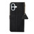 iPhone 17 Genuine Leather Litchi Texture RFID Leather Phone Case - Black