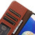 iPhone 17 Genuine Leather Litchi Texture RFID Leather Phone Case - Coffee