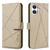 iPhone 17 Geometric Pattern RFID Leather Phone Case - Beige