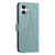 iPhone 17 Geometric Pattern RFID Leather Phone Case - Green