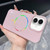 iPhone 17 Glitter Powder Plating MagSafe IMD Full Coverage Phone Case - Pink