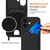 iPhone 17 Integrated Card Bag Solid Color Liquid Silicone Phone Case with Lanyard - Black iPhone 17 Integrated Card Bag Solid Color Liquid Silicone Phone Case with Lanyard - Black