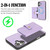 iPhone 17 Kalebol Magnetic Button Card Bag MagSafe Ring Leather Phone Case - Purple