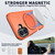 iPhone 17 Kalebol Magnetic MagSafe Rotation Holder PC Phone Case - Orange