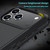 iPhone 17 Kalebol Shockproof PC Hybrid TPU Phone Case with Back Clip - Black