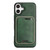 iPhone 17 Kalebol Slim MagSafe Ring Magnetic Card Bag Leather Phone Case - Green