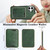 iPhone 17 Kalebol Slim MagSafe Ring Magnetic Card Bag Leather Phone Case - Green