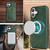iPhone 17 Kalebol Slim MagSafe Ring Magnetic Card Bag Leather Phone Case - Green