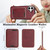 iPhone 17 Kalebol Slim MagSafe Ring Magnetic Card Bag Leather Phone Case - Red