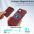 iPhone 17 Kalebol Slim MagSafe Ring Magnetic Card Bag Leather Phone Case - Red
