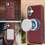 iPhone 17 Kalebol Slim MagSafe Ring Magnetic Card Bag Leather Phone Case - Red