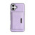 iPhone 17 Kalebol Strong Magnetic MagSafe Tri-Fold Wallet Leather Phone Case - Purple