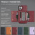 iPhone 17 Kalebol Strong Magnetic MagSafe Tri-Fold Wallet Leather Phone Case - Red