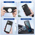 iPhone 17 Kalebol Strong MagSafe Magnetic Two-Fold Card Bag Leather Phone Case - Black