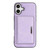 iPhone 17 Kalebol Strong MagSafe Magnetic Two-Fold Card Bag Leather Phone Case - Purple