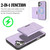 iPhone 17 Kalebol Strong MagSafe Magnetic Two-Fold Card Bag Leather Phone Case - Purple