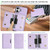 iPhone 17 Kalebol Strong MagSafe Magnetic Two-Fold Card Bag Leather Phone Case - Purple