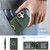 iPhone 17 Kalebol Strong MagSafe Ring Magnetic Card Bag Holder Leather Phone Case - Green