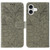 iPhone 17 Lace Flower Embossing Flip Leather Phone Case - Grey