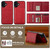 iPhone 17 LC.IMEEKE L5 Series Detachable RFID Card Bag Magsafe Phone Case - Red iPhone 17 LC.IMEEKE L5 Series Detachable RFID Card Bag Magsafe Phone Case - Red
