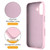 iPhone 17 Liquid Silicone MagSafe Magnetic Phone Case with Ring Holder - Grey Pink iPhone 17 Liquid Silicone MagSafe Magnetic Phone Case with Ring Holder - Grey Pink