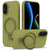 iPhone 17 Liquid Silicone MagSafe Magnetic Phone Case with Ring Holder - Willow Green
