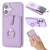 iPhone 17 Litchi Texture Drawing Card Bag Ring Holder Phone Case - Purple iPhone 17 Litchi Texture Drawing Card Bag Ring Holder Phone Case - Purple