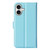iPhone 17 Litchi Texture Horizontal Flip Leather Phone Case with Holder - Blue