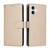iPhone 17 Litchi Texture RFID Blocking 3-Card Wallet Leather Phone Case - Beige