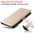iPhone 17 Litchi Texture RFID Blocking 3-Card Wallet Leather Phone Case - Beige
