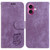 iPhone 17 Little Tiger Embossed Leather Phone Case - Purple