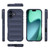 iPhone 17 Magic Shield TPU + Flannel Phone Case - Dark Blue iPhone 17 Magic Shield TPU + Flannel Phone Case - Dark Blue