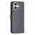 iPhone 17 Magnetic Buckle Rhombus Texture Leather Phone Case - Black