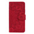 iPhone 17 Mandala Embossed Dual-Fold Calf Leather Phone Case - Red