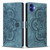 iPhone 17 Mandala Embossed Retro Frosted Leather Phone Case - Blue iPhone 17 Mandala Embossed Retro Frosted Leather Phone Case - Blue