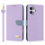 iPhone 17 Metal Bow Leather Phone Case with Hand Strap - Purple