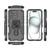 iPhone 17 Metal Kickstand TPU Hybrid PC Phone Case - Black