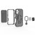 iPhone 17 Metal Kickstand TPU Hybrid PC Phone Case - Black